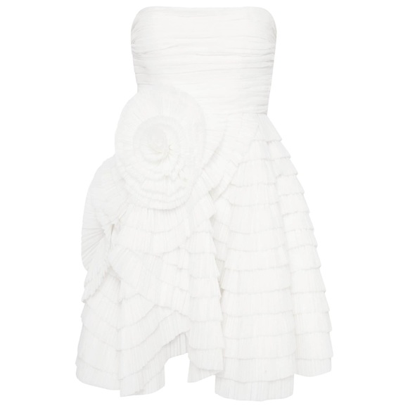 Aje Sculptura Pleated Strapless Minidress size US 4 - Picture 6 of 6